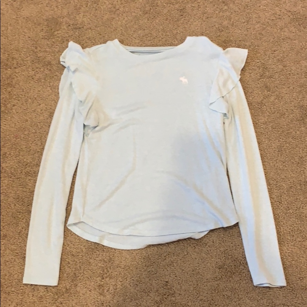 Blue Abercrombie Long-Sleeves Blouse